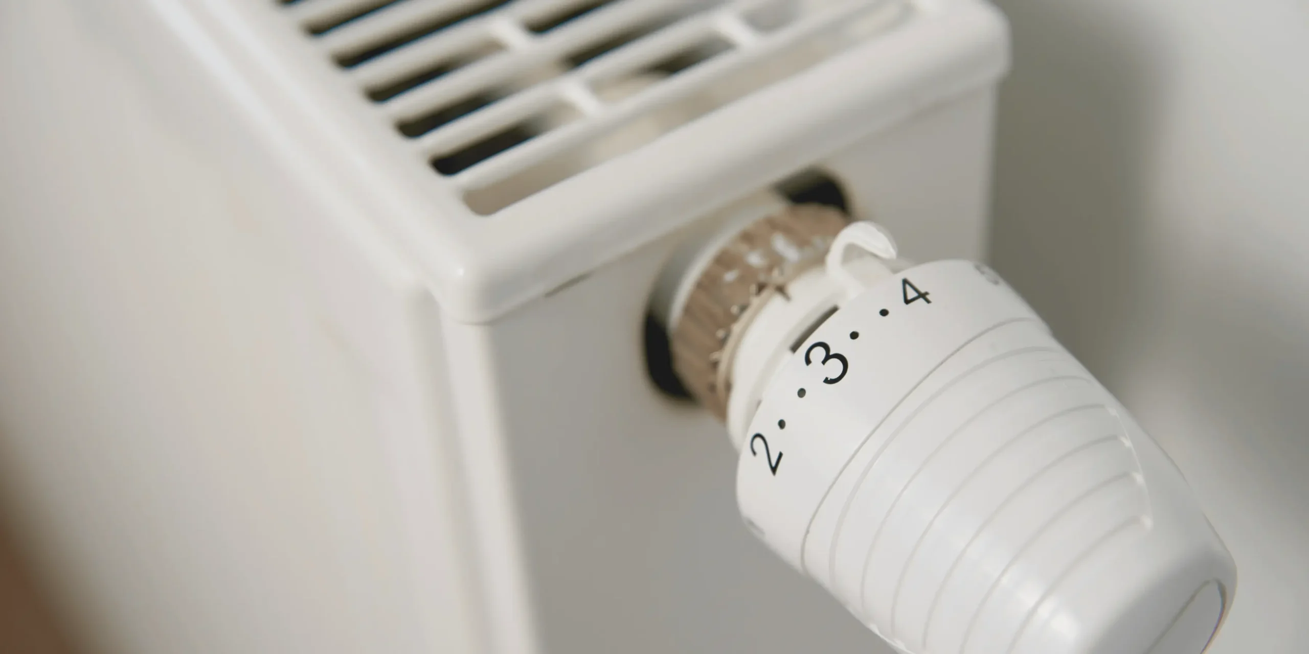 Termostatická hlavice radiátoru.