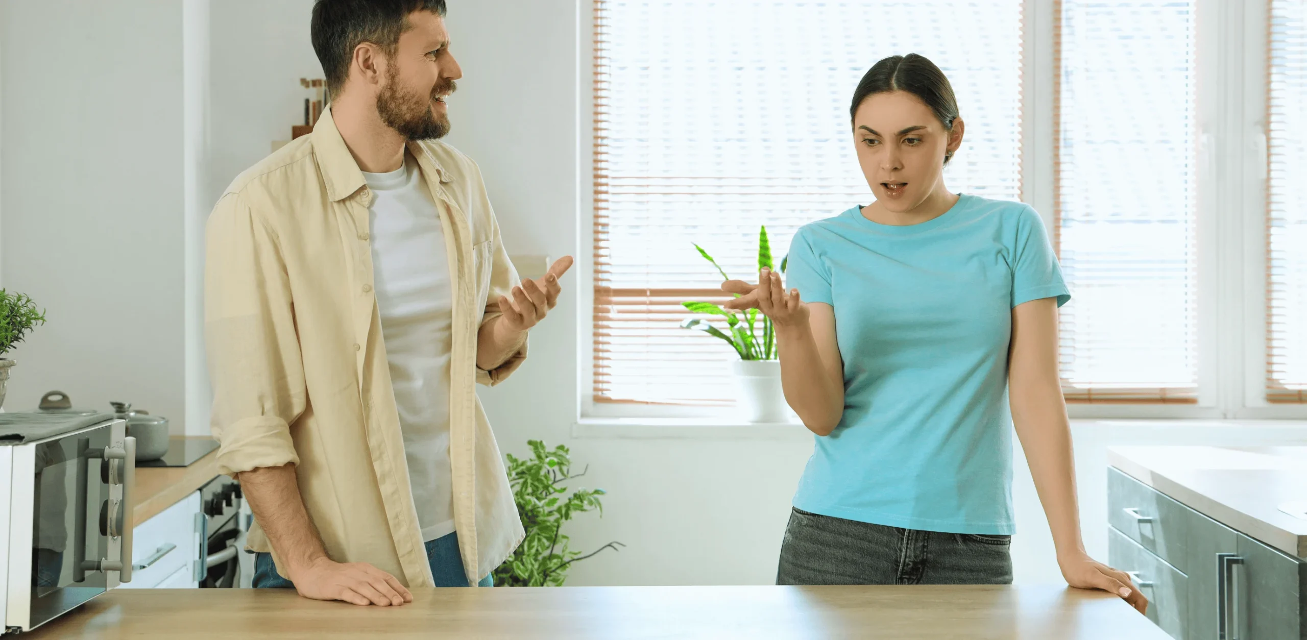 Diskuze v moderní kuchyni.