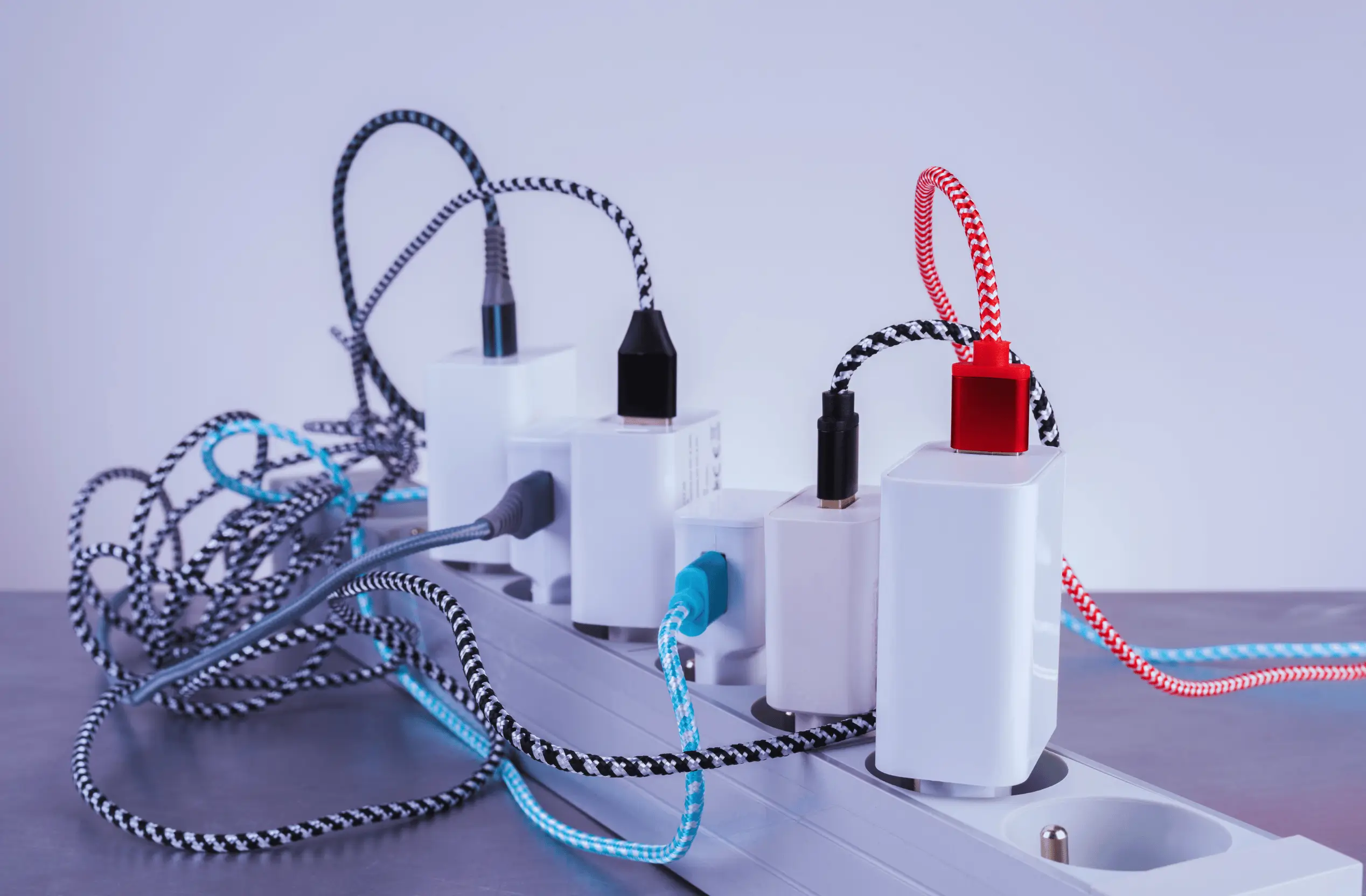 Zapojené nabíječky s kabelem